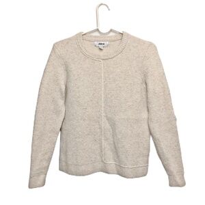 Jason Wu Women Crew Neck Pullover Sweater Indie Old Money Minimal Lagom Ivory XS